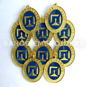 Tuyệt vời Thạc sĩ Đồng Minh masonic độ vú Ngọc-mạ vàng với ruy băng màu Đỏ - Product Image 3
