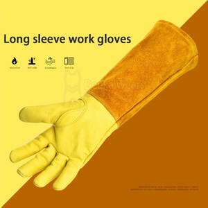 Guantes de trabajo de manga larga con logotipo personalizado OEM/ODM, guantes de cuero de alta calidad personalizados con triple argón para construcción - Product Image 4