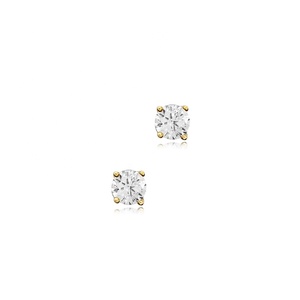 4mm cuatro garras atemporal diseño clásico redondo CZ Stud pendiente turco venta al por mayor hecho a mano 925 joyería de plata esterlina - Product Image 3