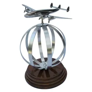 World Globe With <b>Metal</b> aeroplane Stand Premium Quality Top Standard <b>Product</b> Antique Pieces Indian Handicraft - Product Image 1