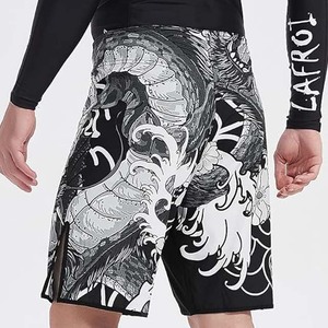Mens Training Boxing <b>Shorts</b> MMA BJJ Trunks Kickboxing Fight Wear for <b>Grappling</b> Fitness Muay Thai No Gi Activewear Stretch - Product Image 2