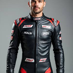 Malik Raza | Traje personalizado de motorista profesional | Armadura completa incluida | Cuero a medida - Product Image 3