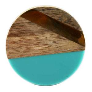 Poignée de porte ronde en bois et résine, armoire, couleur, forme et taille personnalisées, fabriqué en Inde - Product Image 1