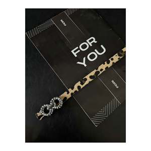 Twisted <b>Silver</b> Buckle Black Thin Women's Belt, <b>Jacket</b> Belt, Shirt Belt, Dress Belt - Leopard-<b>Silver</b> - Product Image 3
