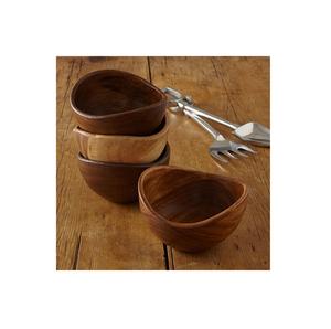 ชามเสิร์ฟอาหารไม้ดีไซน์ที่ยอดเยี่ยม ชามไม้คุณภาพดีลักซ์สําหรับชามไม้ขายร้อนโดยโลกโลหะอินเดีย - Product Image 6