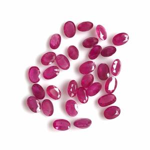 อัญมณีทับทิมรูปไข่ตัดด้วยทับทิมธรรมชาติหลวมหินเลือดแดงสําหรับเครื่องประดับทําจี้และแหวน - Product Image 4