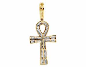 Moissanite Iced Out Fancy Diamond <b>Cross</b> <b>Pendant</b> In Sterling <b>Silver</b> Jewelry For Men And Women - Product Image 3