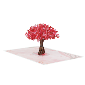 Venta al por mayor personalizable 3D Pop-Up Red Love Tree Card Impresión Offset Artesanía de papel para el Día de San Valentín - Product Image 6