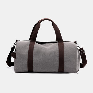 Bolsa de equipaje de viaje de lona personalizada Vintage hecha a mano del fabricante al por mayor bolsa de fin de semana de gimnasio con cierre de cremallera de alta calidad - Product Image 1