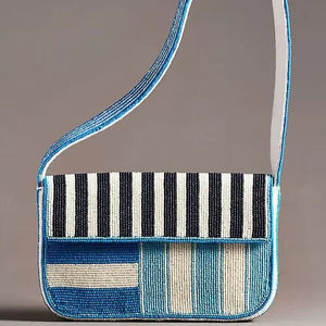 Sac à bandoulière perlé, sac perlé, sac de mariage, cadeau pour elle, pochette perlée, sac à main perlé, sac à la mode, sac à main coloré artisanal - Product Image 1