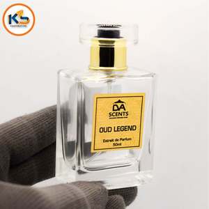 Custom Durable Luxury Metallic Foil <b>Label</b> <b>Stickers</b> | 3D Embossed UV Matte Waterproof <b>Labels</b> Strong Adhesive for Fragrance <b>Label</b> - Product Image 3