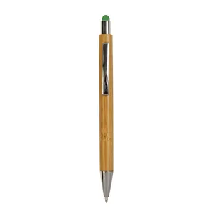 Penna Personalizzata in Bambù con Chiusura a Scatto, Gadget Promozionale per Aziende - Product Image 3