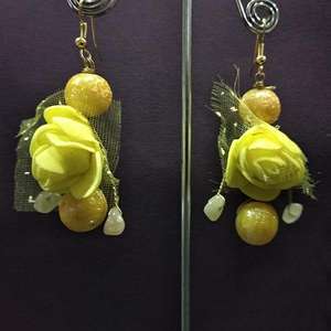Urthn <b>Fine</b> <b>Cuff</b> <b>Earrings</b> Floral Design Dangler 1313434F - Product Image 1