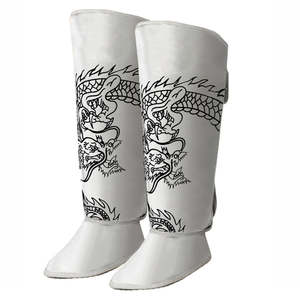 Haute qualité personnalisé MMA mixte Art martial protège-tibia tactique en cuir cou-de-pied protège-tibia pour l'entraînement de boxe fournit - Product Image 5