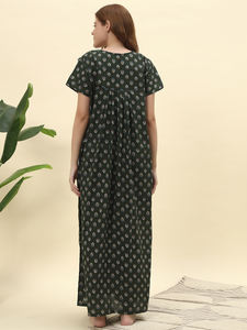 Camisón Victoriano Elegante de Encaje de Algodón para Mujer con Estampado Floral para Verano y Primavera - Product Image 6