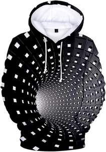 Sweats à capuche à manches longues pour hommes Impression 3D Chemises décontractées créatives à col rond Top Blouse Sweats à capuche légers pour hommes - Product Image 6