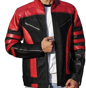 Vestes en cuir pour hommes Manteau streetwear en cuir véritable à la mode Veste en cuir pour hommes stylés - Product Image 1