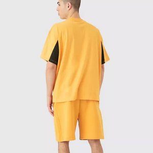 ชุดเสื้อและสั้นออกกำลังกายสำหรับผู้ชายชุดฟิตเนสผ้าฝ้ายโอเวอร์ไซส์100% ฟิตเนสฤดูร้อนสำหรับผู้ชายขนาดใหญ่พิเศษออกแบบโลโก้ได้ตามต้องการ - Product Image 2