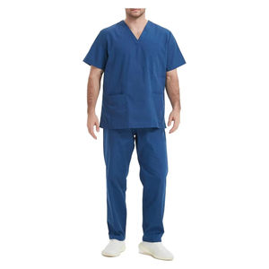 Uniformes Unisex de Algodón para Hombre y Mujer, Conjunto de Uniformes de Algodón con Cuello en V, Top con Múltiples Bolsillos y Pantalones para Correr - Product Image 1