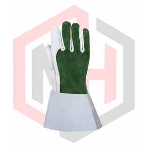 ถุงมือหนังงานหนัก ป้องกันการบาดเจ็บ ข้อมือถัก 7 ออนซ์ 14 นิ้ว ผิวสัมผัสแบบถัก ทนทานต่อการฉีกขาด ปราศจากซิลิโคน ปราศจากแป้ง - Product Image 2