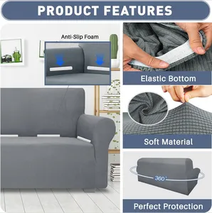 Jacquard Stretch Modern Polyester Couch bezug Universal Sofa bezüge Hund Katze Haustiere Freundliche wasch bare Sofa Schon bezüge - Product Image 3