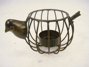 Bougeoir en fil métallique en maille blanche pour la décoration intérieure - Product Image 4