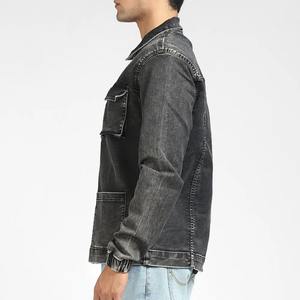 Nueva chaqueta de lona con logotipo personalizado de alta calidad 2025, diseños OEM, chaqueta vaquera de invierno para hombre, chaqueta vaquera con cremallera polar - Product Image 5