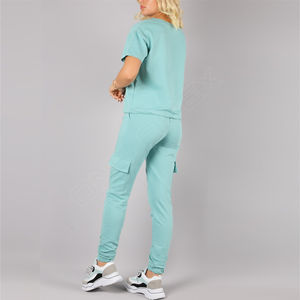 Ensemble survêtement pour femmes Logo personnalisé Couleur solide Vêtements de sport d'hiver décontractés Pantalon de survêtement pour femmes Ensembles 2 pièces - Product Image 2