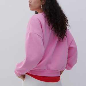 Sweat-shirt à capuche en coton épais gaufré de haute qualité 2026, style streetwear, col rond, personnalisé pour femme - Product Image 3