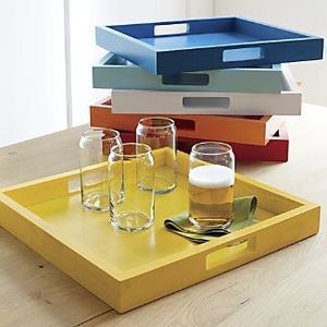 Bandeja de Servicio de Alimentos Rectangular de Resina de Grado Alimenticio, Nueva, Pulida, Duradera, para Café, Té, Vajilla, Ecológica - Product Image 3