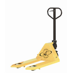 High Lift Hand <b>Pallet</b> Truck Model with 1000 mm <b>Forks</b> 2500 kg Capacity Single Roller Short Model - Product Image 1
