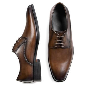 أحذية رسمية للخريف مسطحة عالية الجودة للرجال أحذية برباط للحفلات التجارية والزفاف - Product Image 5