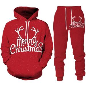 Santa Claus 3D Print Winter Streetwear Tracksuit Set Man Woman <b>Hoodie</b>+Pants 2pcs Fashion Oversized Casual <b>Christmas</b> Party Couple - Product Image 5