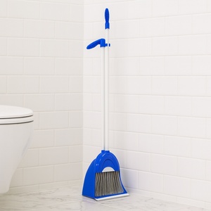 Modern Portable 2 in 1 Tank <b>Brush</b> Long Handle with PP <b>Dustpan</b> Durable Plastic Nylon Bristles Cleaning <b>Set</b> for Bathroom Floor - Product Image 2