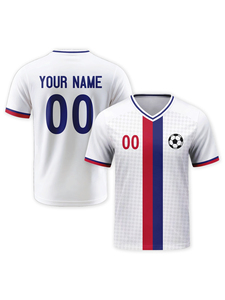 Camiseta de Fútbol Personalizada para Hombre y Mujer, Camiseta Blanca de Equipo de Fútbol con Nombre Personalizado, Número Impreso - Product Image 2