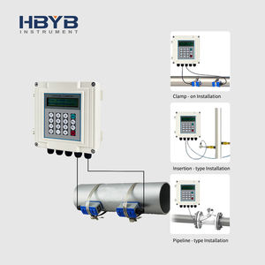 Stabilitas jangka panjang konstruksi kuat 4-20mA minyak mentah NAFTA pemasangan tetap Dinding pengukur aliran ultrasonik pemasangan tetap - Product Image 4