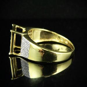 Bijoux Hip Hop glacés carrés classiques avec bague en diamant rond Moissanite en style de luxe en argent 925 - Product Image 3