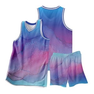 Nouveaux uniformes de basket-ball imprimés avec logo personnalisé, séchage rapide, vente en gros, uniformes d'équipe tendance, fabricant de maillots de basket-ball - Product Image 6