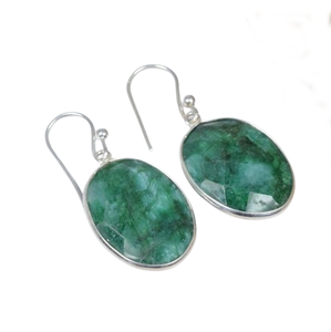 Best Quality 925 Solid Sterling Silver Gemstone <b>Earrings</b> Trendy <b>Gold</b> Plated <b>Emerald</b> Dangle Jewelry Perfect Wedding Gift for - Product Image 1