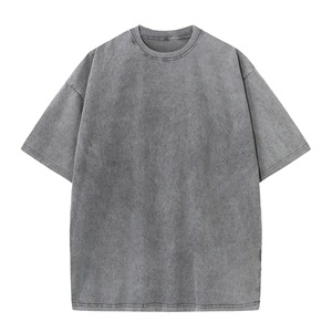 ขนาดใหญ่Crop Boxy Fit TShirtผู้ชาย 100% Cotton Dropไหล่Streetwearคุณภาพสูงโลโก้ที่กําหนดเองธรรมดาTเสื้อสําหรับชาย - Product Image 2