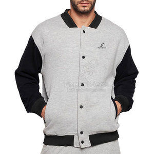 Chaqueta Letterman con Mangas en Contraste, Textura Suave y Estilo Juvenil Moderno, Chaqueta Letterman de Invierno - Product Image 1