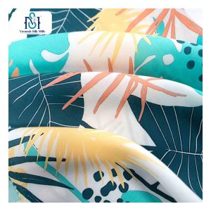 ผ้าเรยอนปั่น100% ผ้าพิมพ์ลายดอกไม้ผ้าชีฟองสำหรับเสื้อผ้าผู้หญิง - Product Image 5