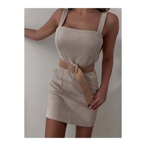 Women's <b>Elastic</b> Woven Belt with Metal Mesh Buckle, Jacket Belt, <b>Dress</b> Belt, Shirt Belt - Wicker - Product Image 3