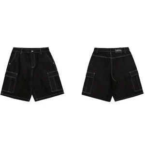 Ropa de calle de verano Hip Hop Baggy Jean Shorts Cotton Mens Shorts última moda venta completa 5 pulgadas Denim Cargo Shorts para hombres - Product Image 4