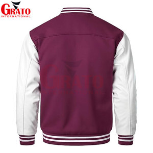 Streetwear Letterman Varsity Jacket à manches en cuir PU personnalisé pour hommes, bombardier à capuche sur support élégant et à la mode, vêtements d'hiver formels - Product Image 4