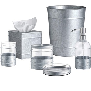 Precio asequible Juego de tocador en chapa Juego de baño de lujo Accesorios de baño modernos Juego de baño de lujo asequible barato - Product Image 5