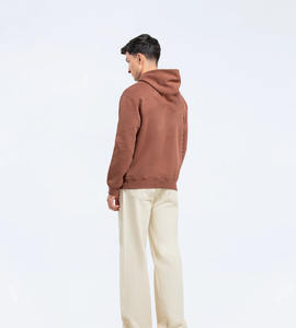 Sweat à capuche d'hiver 100% coton personnalisable, technique, sportif, uni, doux, léger, unisexe, pull-over en molleton français, poche respirante par Ako - Product Image 2