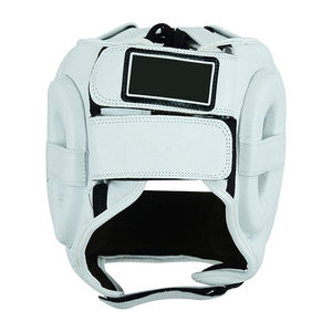 Boxeo Head Gear Fighting Headgear Sparring Kick Boxing Training Head Guard Pu cuero genuino - Product Image 3