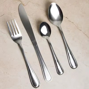 Ensemble de couverts en acier inoxydable pour hôtel, couverts modernes mats pour restaurant, ensemble de couverts en acier inoxydable, fourchette et couteau - Product Image 1
