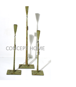 Bougeoir de table à tête unique de style européen Bougeoirs décoratifs en métal pour la maison Ensemble de 3 bocaux à bougies en métal uniques - Product Image 6